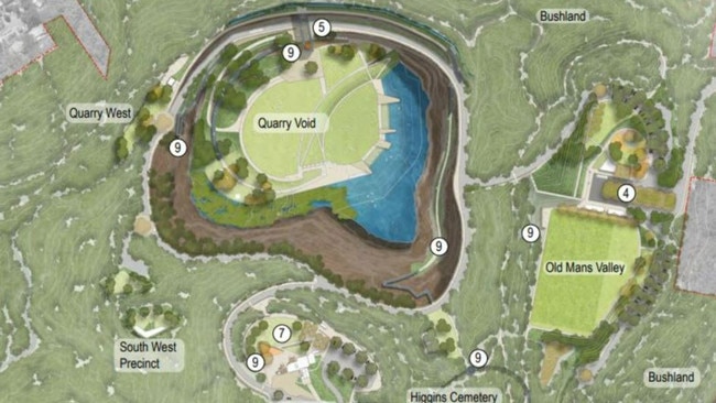 Sketch of Hornsby Park draft masterplan