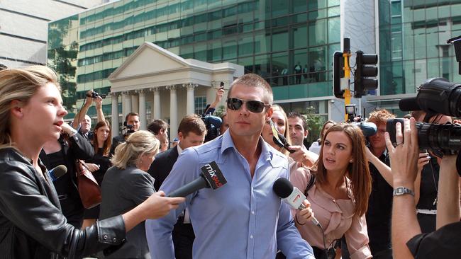 Cousins departing Perth Magistrates Court in 2012 after he had been arrested on drugs charges at Esperance Airport. (Photo by Paul Kane/Getty Images)