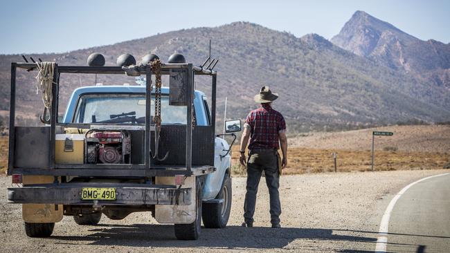 A scene from the film “Wolf Creek 2”, on which Jim Hiotis – not pictured – worked as a stunt driver.