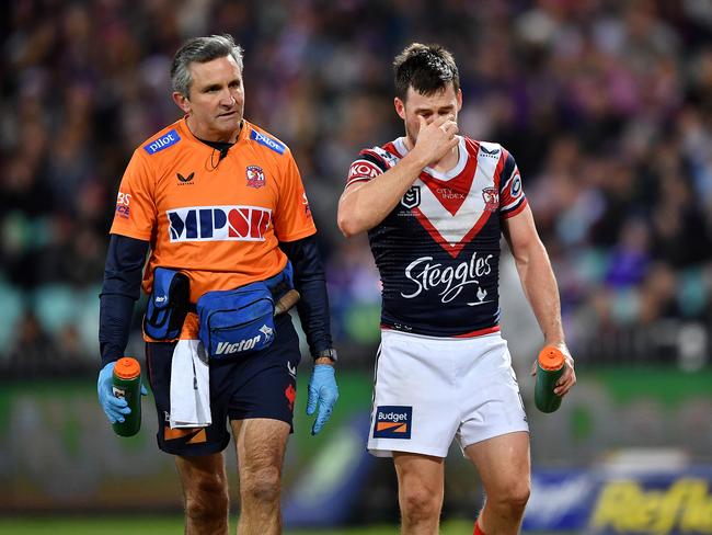 Sydney Roosters star Luke Keary suffered a head knock against the Storm. NRL Imagery