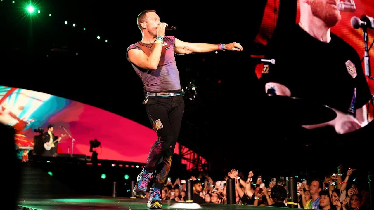 Expedia hotel and flight searches for Perth increased by almost 135 per cent when Coldplay played exclusively at Optus Stadium this month. Picture: Paul Kane/Getty Images