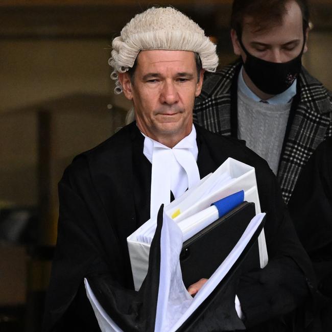 ACT director of public prosecutions Shane Drumgold leaves the ACT Supreme Court.