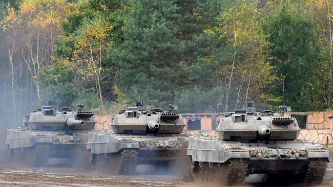 Germany is ready to authorise Poland to send German-made Leopard tanks to Ukraine to help Kyiv fight the Russian invasion if Warsaw makes such a request, Foreign Minister Annalena Baerbock said. Picture: AFP