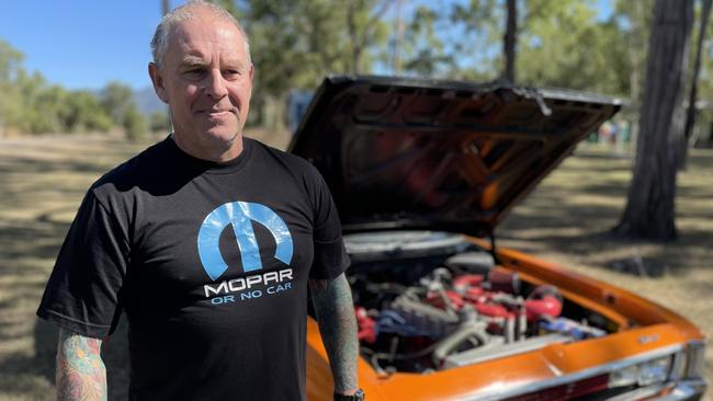 Townsville man Troy Wilson with his 1971 Valiant Charger. He explains how the shortage of LPG fuel supply in Townsville would affect him by tens of thousands of dollars. Picture: Chris Burns