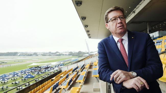 NSW Deputy Premier and Nationals leader Troy Grant during a tour of Rosehill Gardens in Sydney last month. (Pic: Christopher Pearce/Getty)