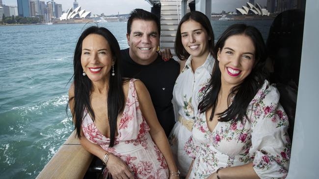 Ian Malouf with his wife, Larissa, and daughters Lara and Ellie. Picture: John Feder/The Australian