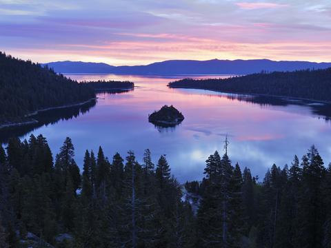 Emerald Bay in Lake Tahoe, California.