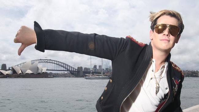 Yiannopoulos was not impressed with the Sydney Opera House. Picture: Nathan Richter