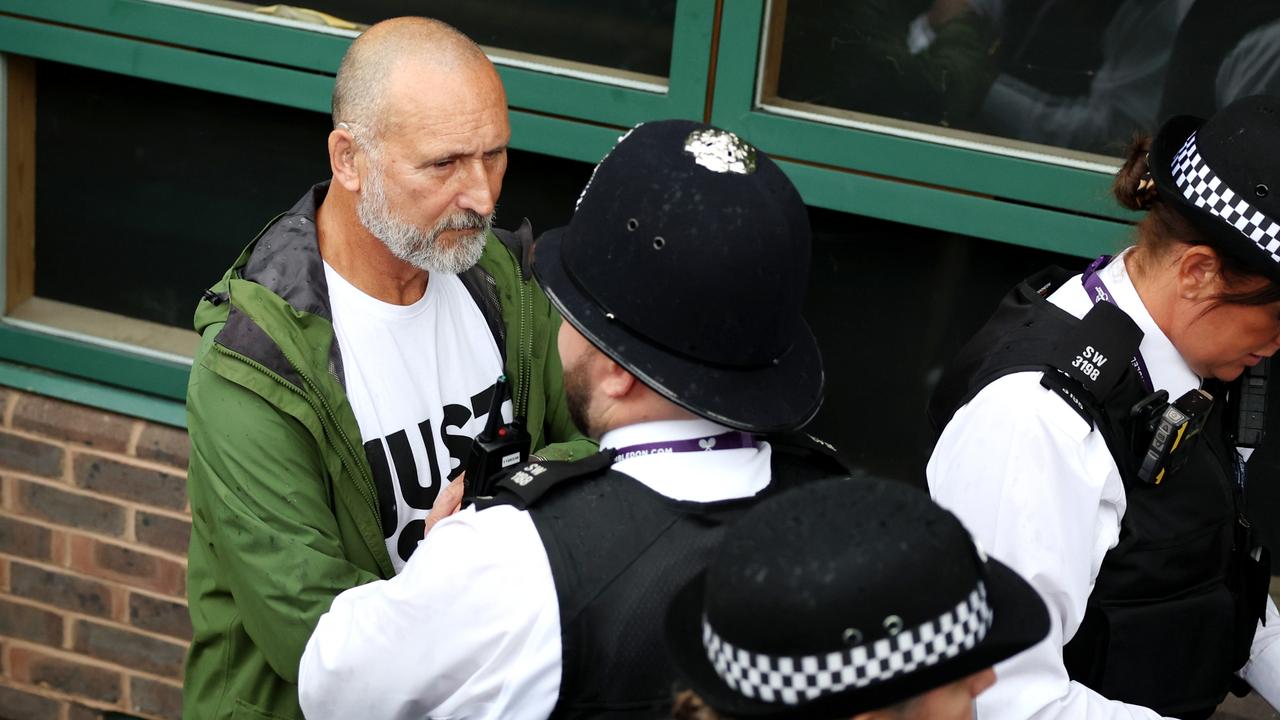 Just Stop Oil protesters disrupt match at Wimbledon