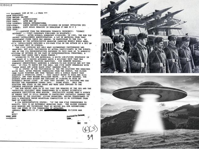 Aliens ‘turned soldiers to stone’: CIA files