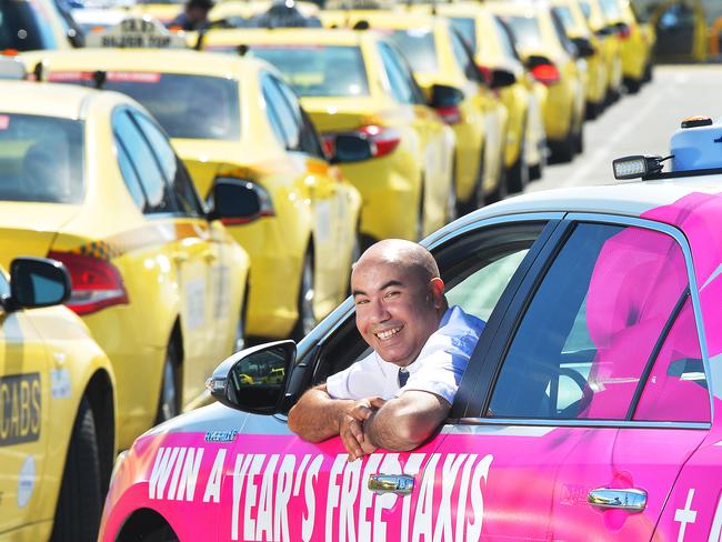 Melbourne cabbies launched a PR offensive yesterday, including the #YourTaxis social media campaign. It did not go down well. Picture: Rob Leeson.