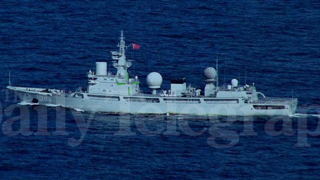 The Chinese warship spotted off the Australian coast.