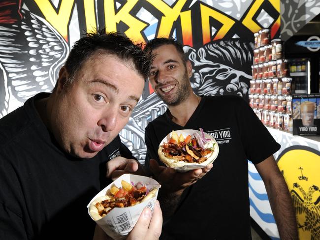 Con Boucas and Nectar Boucas at their Belmore eatery Yiro Yiro Greek Street Food. Picture: Craig Wilson