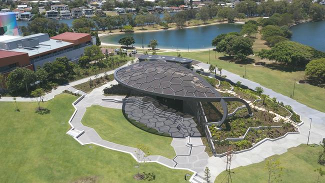 The new outdoor stage at the Gold Coast Cultural Precinct. Gold Coast City Council will reveal the precinct’s new name today.