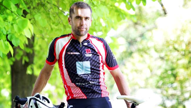 Former road and track cycling star Bradley McGee at home in Bowral.
