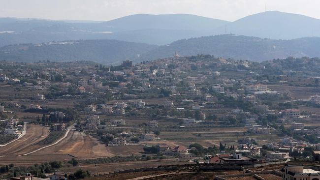 The border village of Yaroun in southern Lebanon. Picture: Mahmoud Zayyat/AFP