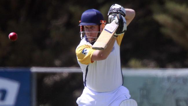 Scott Wakefield batting for Bacchus Marsh. Picture: Richard Serong