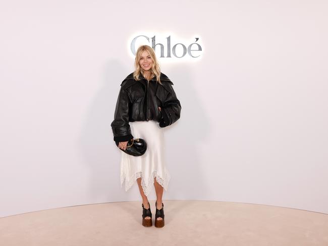 Sienna Miller attends the Chloé Womenswear Fall/Winter 2024-2025 show. Picture: Arnold Jerocki/Getty Images for Chloé