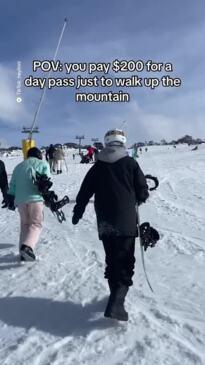 Depressing scenes at Aussie ski slope