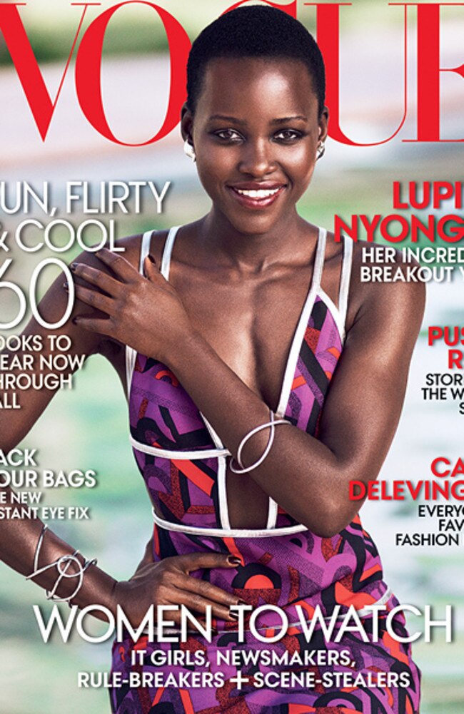 Natural beauty ... Lupita Nyong’o has landed her first cover of Vogue. Picture: Vogue