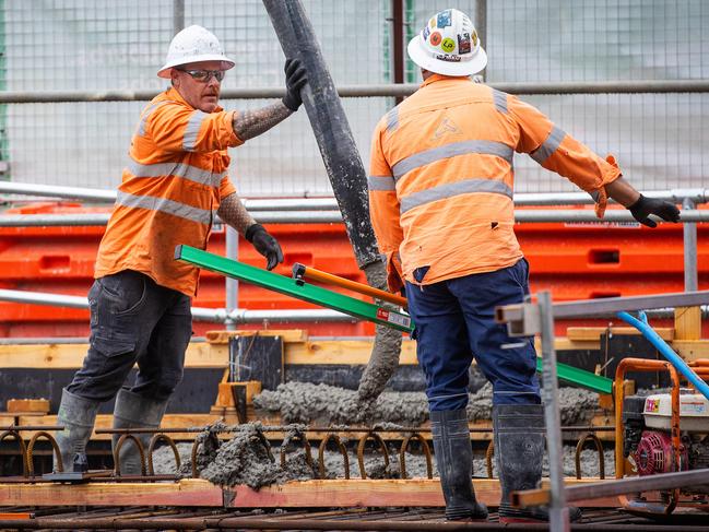 BOX HILL, NOVEMBER 26, 2024: Works underway on the Suburban Rail Loop (SRL) site at Box Hill. Picture: Mark Stewart