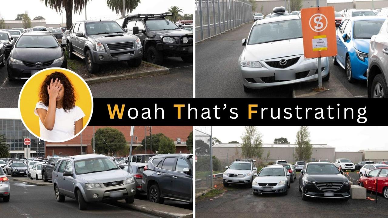 Woah That's Frustrating: Car park chaos at North Geelong train station. Pictures: Brad Fleet