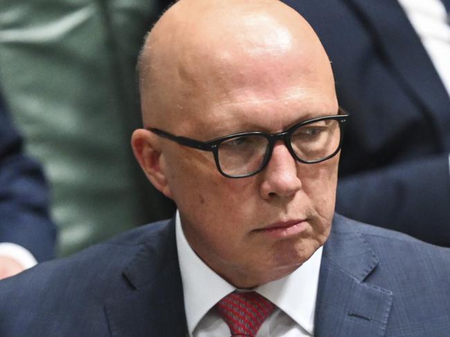 CANBERRA, AUSTRALIA, NewsWire Photos. DECEMBER 7, 2023: Leader of the Opposition Peter Dutton during Question Time at Parliament House in Canberra. Picture: NCA NewsWire / Martin Ollman