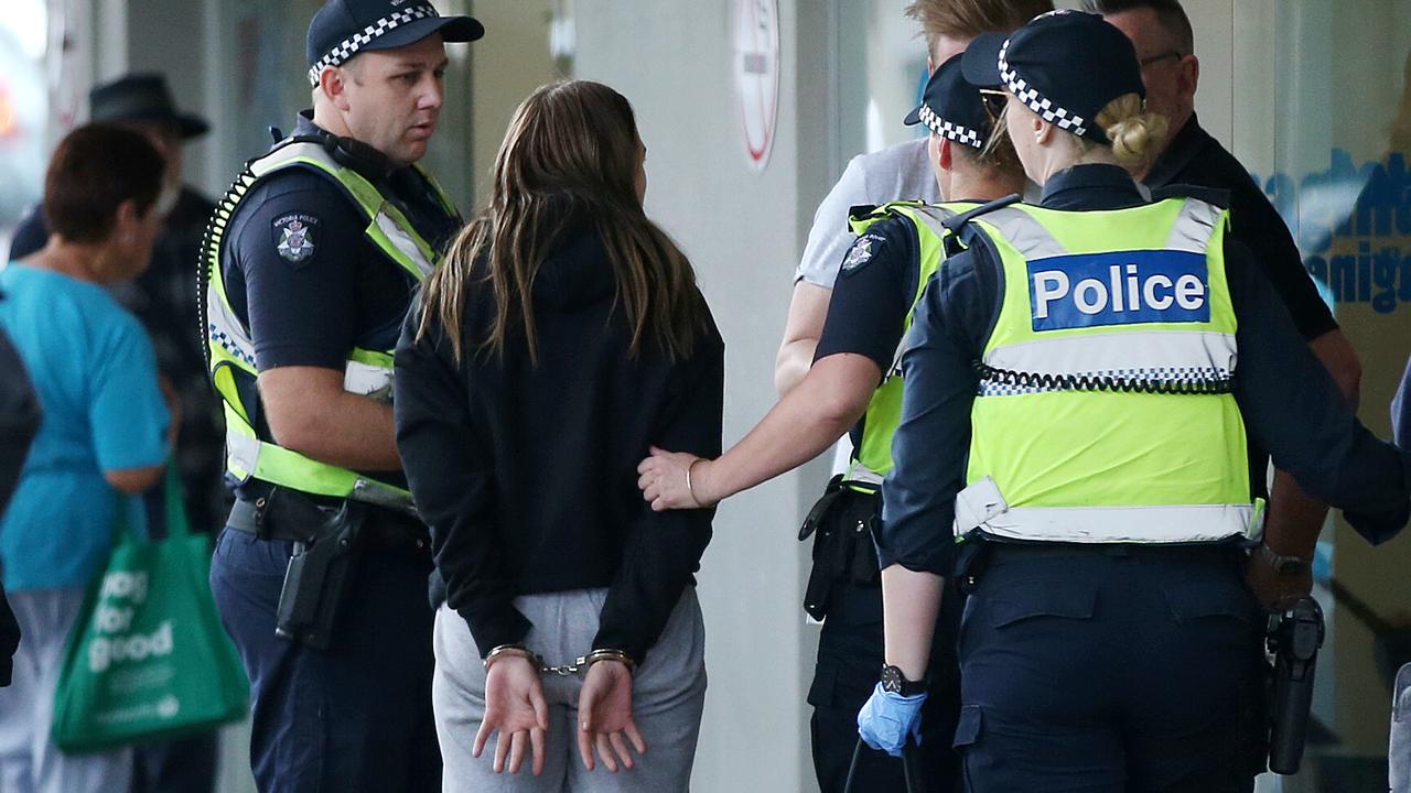 Police are regularly seen at the Moorabool St bus exchange in the CBD. Picture: Brad Fleet