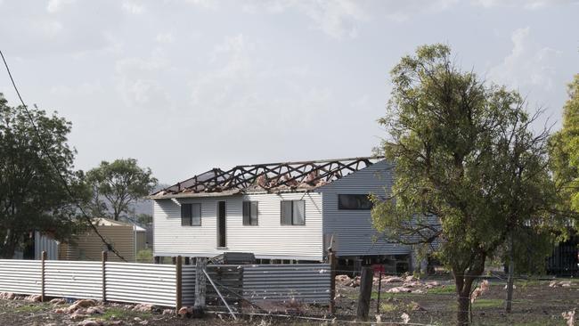 The house in William St, Clifton, lost its roof during the storm.