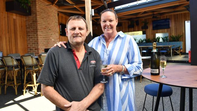 Chris and Sandie Vince in the Old Noarlunga Hotel. They’ve agreed to sell the hotel to Duxton Pubs. Picture: Keryn Stevens