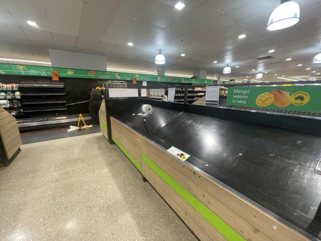 Woolworths stores across Cairns have been left bare from the transport delays. Photo: Dylan Nicholson