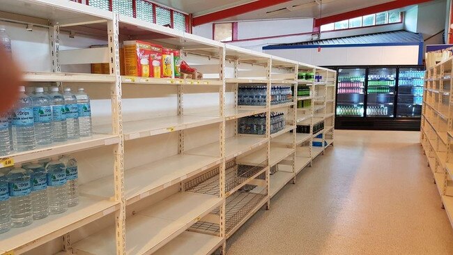 Norfolk Island’s main Foodland supermarket is running very low on supplies due to a long delay in shipments. Picture: Supplied