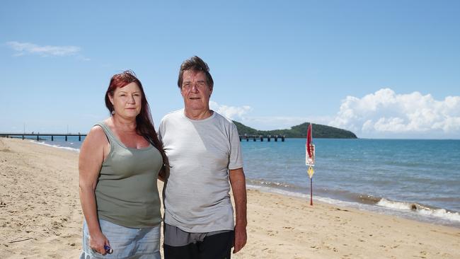 Graham Roberts, pictured with Kristine Fisher, moved to Palm Cove in the 1970s and has seen much development in the area, but is concerned about the scale of development. Picture: Brendan Radke