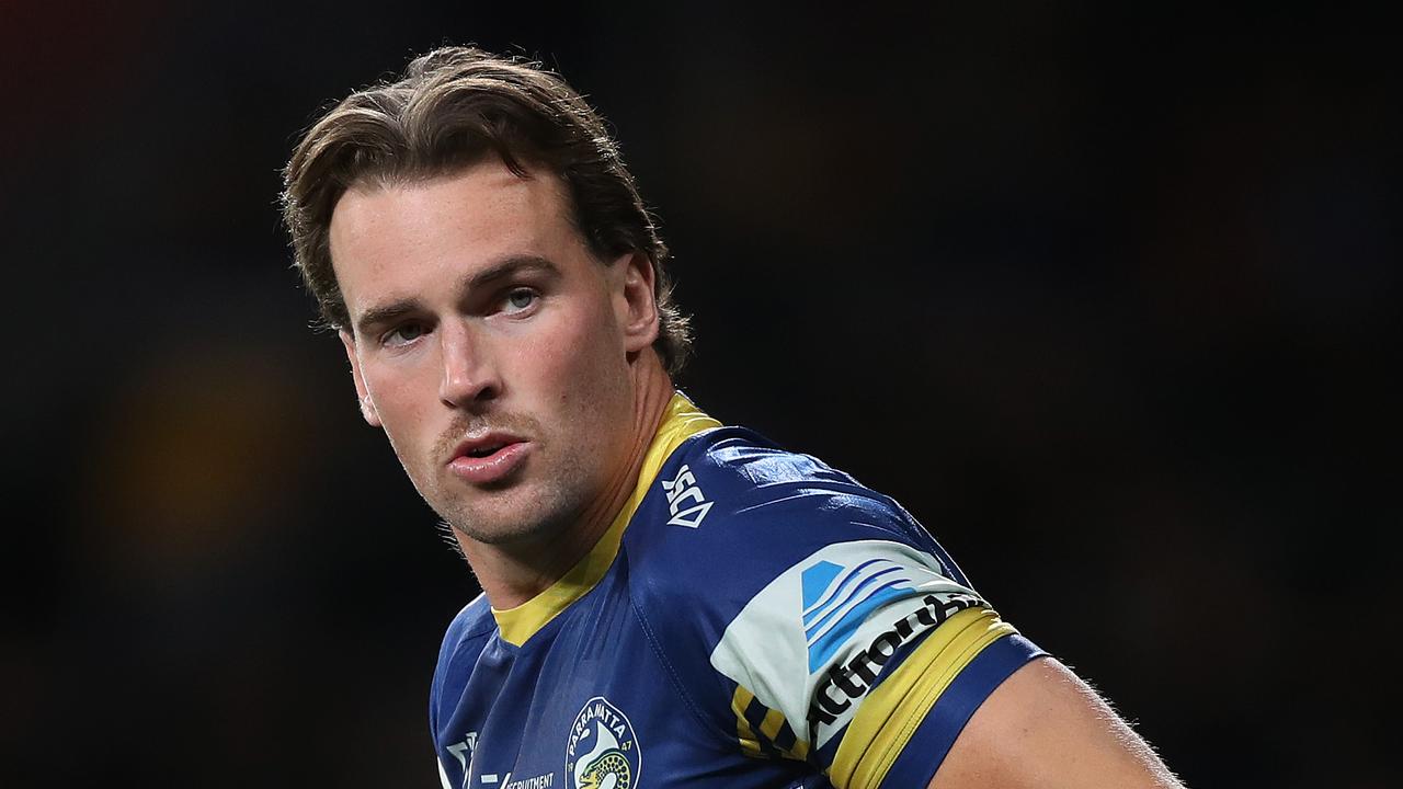 Parramatta's Clint Gutherson during warm up before the NRL Semi Final between the Parramatta Eels and South Sydney Rabbitohs at Bankwest Stadium, Parramatta. Picture: Brett Costello