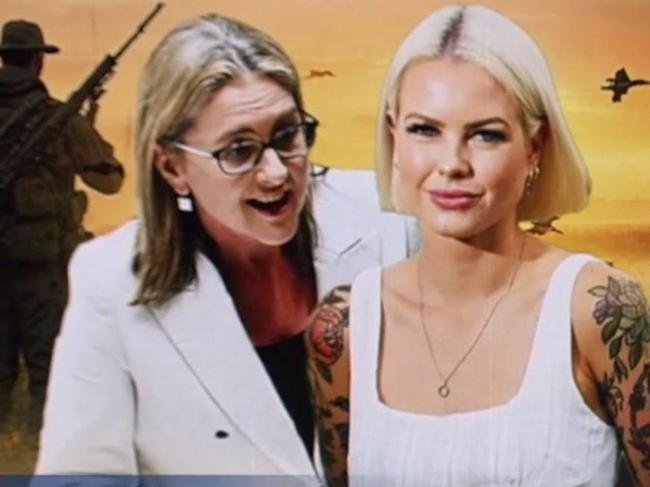 Animal Justice Party MP Georgie Purcell  has accused Nine Entertainment of photoshopping her image to enlarge her breasts and expose her stomach.  , The photo of Animal Justice Party MP Georgie Purcell was shown over the shoulder of newsreader Alicia Loxley during Monday night’s Nine News Melbourne bulletin. , The upper house politician had been in the news after voicing her anger at the state government’s decision to call another duck shooting season. , On Tuesday, Ms Purcell shared the image from Nine News and compared it with the original photo, which she said was taken in 2023.