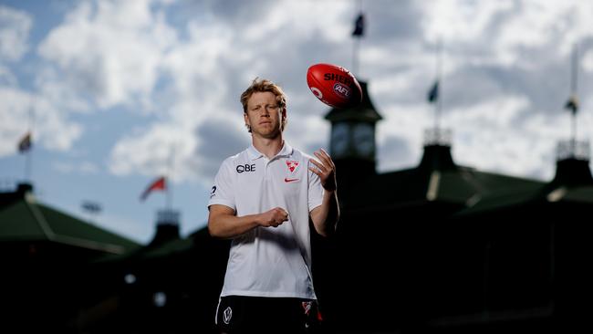 Callum Mills won the Swans’ club champion award and was an All-Australian in his first season as a co-captain. Picture: Getty Images