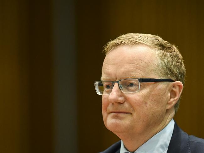 Governor of the Australian Reserve Bank (RBA) Philip Lowe speaks during a hearing of the House Economic Committee at Parliament House in Canberra, Friday, August 9, 2019. (AAP Image/Lukas Coch) NO ARCHIVING