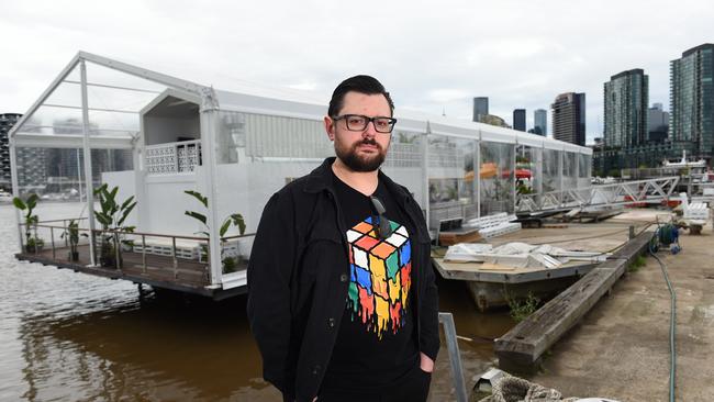 Docklands resident Martin Kingsley was among several people to complain about the noise from the floating nightclub. Picture: Josie Hayden. Picture: Josie Hayden