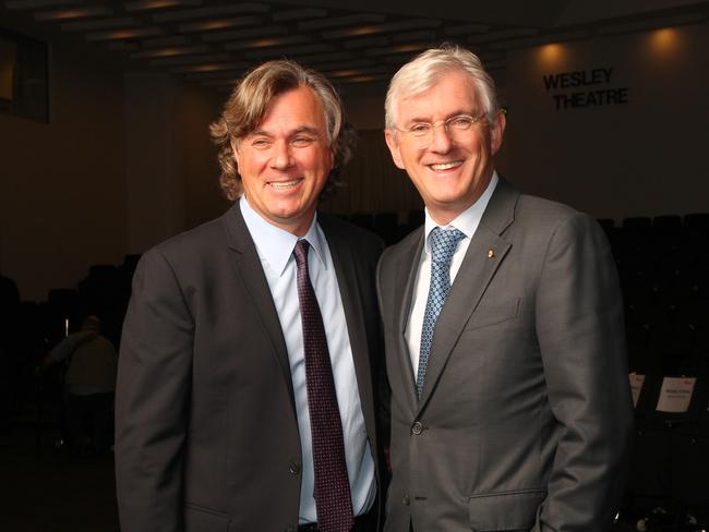 Co-CEOs Peter Lowy and Steven Lowy from Westfield. Picture: Hollie Adams/The Australian