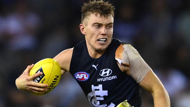 Patrick Cripps is well down with his contested possession and tackling numbers.