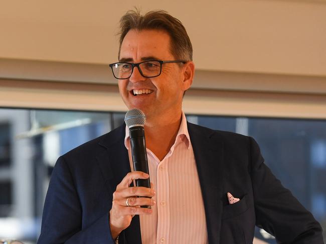 Racing Victoria CEO Andrew Jones during The Festival of Racing Launch at Port Melbourne Yacht Club on February 06, 2024 in Melbourne, Australia. (Photo by Pat Scala/Racing Photos via Getty Images)