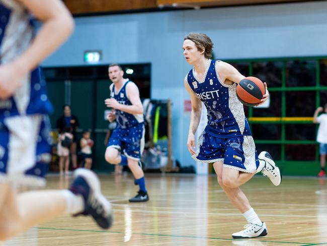 Joel De Barros, pictured playing for Ansett, has led Northern Territory well during its first two games at the 2021 Australian Under-18 Championships at Werribee. Picture: Che Chorley