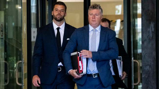 Mr Keneally pictured (L) will be sentenced at a later date. Picture: NCA NewsWIRE: Monique Harmer