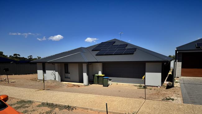 This home on Melaleuca Way in Murray Bridge was not finished by JAC Homes, forcing the owners to move into an incomplete house.