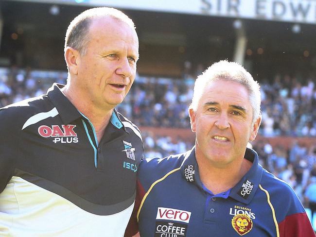 Ken Hinkley with Chris Fagan in 2018. Picture SARAH REED