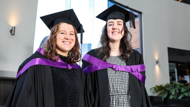 Freya Patterson and Chloe Maisey, Bachelor of Medical research. Picture: Mireille Merlet