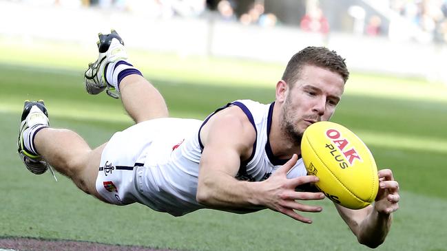 Sam Switkowski in action for the Dockers. Picture: Sarah Reed