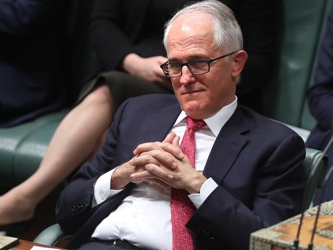 Prime Minister Malcolm Turnbull during Question Time. Picture: Kym Smith