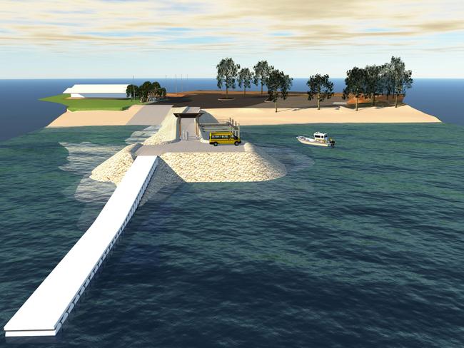 Concept designs of new marine and landside facilities at Inverell Bay, Gunyangara.