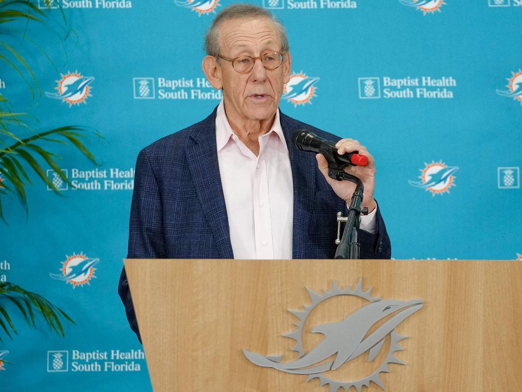 Miami Dolphins owner Stephen Ross has been suspended and hit with a $1.5 million fine. Picture: Eric Espada / Getty Images